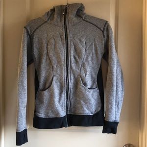 Navy/ heathered white/navy Lululemon Scuba Hoodie